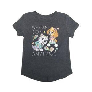 Paw Patrol Toddler Girls Gray Glitter We Can Do Anything T-Shirt Skye Shirt 3T